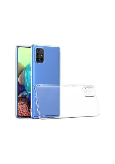 Samsung Galaxy Uyumlu A51 Kılıf Kamera Korumalı Süper Silikon Şeffaf Kapak