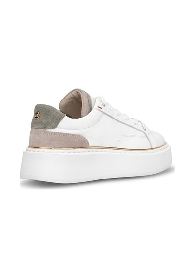 John Richardo 1247 Kadın Hakiki Deri Klasik Sneaker Beyaz Beyaz
