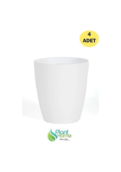 Dekoratif Beyaz Orkide Saksısı - 4 Adet Set  - 12 Pot Üretim Saksısına Uygun Kaliteli Ürün