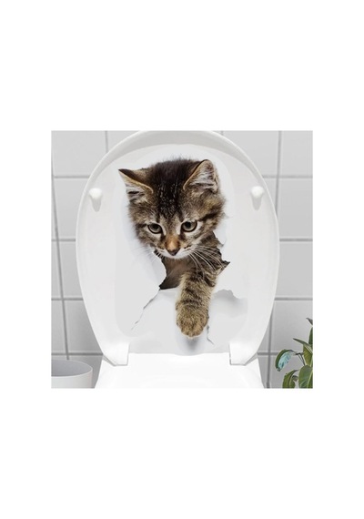Askımo - Decohandy Klozet Etiketi Stray Cat Diğer