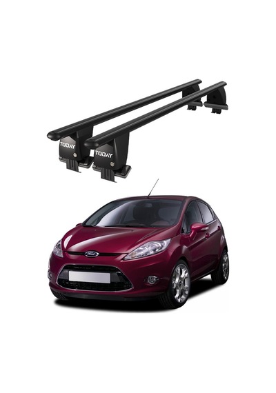 Royal Ford Fiesta Vı 2008-2013 Uyumlu Siyah Kilitli Ara Atkı Port Bagaj Tavan Barı