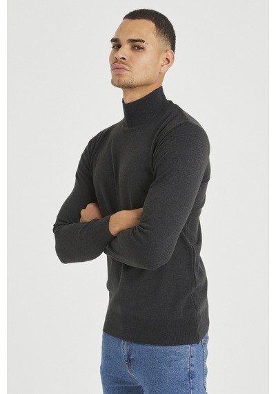 Cool Tarz Füme Erkek Slim Fit Yarım Balıkçı Yaka Akrilik-pamuk Karışımlı Basic Triko Kazak Füme Füme Cool Tarz Füme Erkek Slim Fit Yarım Balıkçı Yaka Akrilik-pamuk Karışımlı Basic Triko Kazak Füme Füme