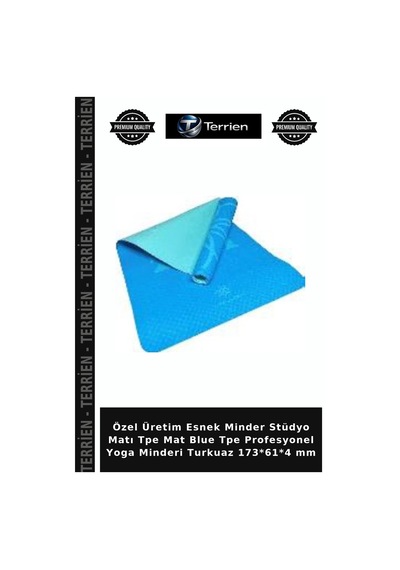 Özel Üretim Esnek Minder Stüdyo Matı Tpe Mat Blue Tpe Profesyonel Yoga Minderi Turkuaz 173 61 4 Mm