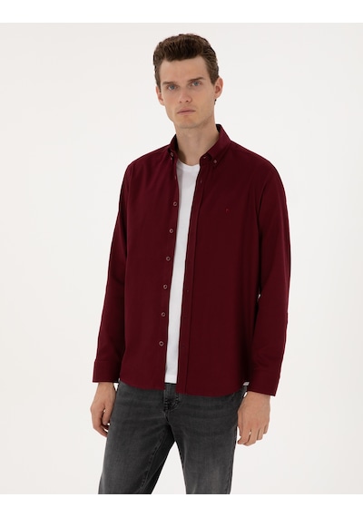 Pierre Cardin Erkek Bordo Gömlek Desenli 50316736-vr014 Bordo