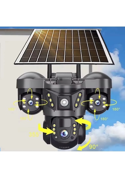 Netojen Nt-66g Solar 4g Kamera 3 3mp Lens V380 Siyah