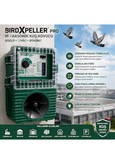 Birdx Peller Pro Ultrasonik Kuş Kovucu