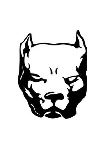 Pitbull Sticker Folyo - Siyah -