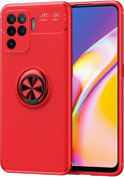 Oppo Reno 5 Lite Kilif Lens Yüzüklü Miknatisli Silikon Kapak 489625377