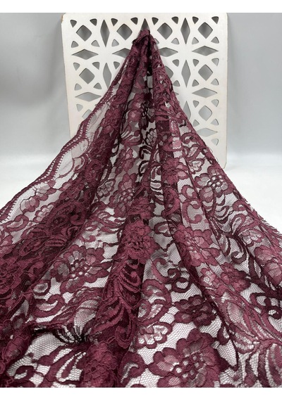 Kardone Dantel Kumaş Bordo