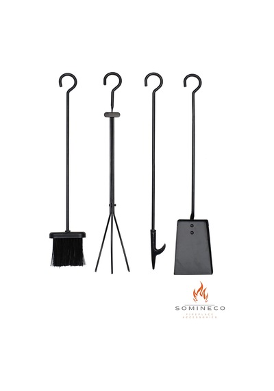 Somineco 5 Li Lüx Ithal Metal Geyik Motif Kabartmalı Şömine-Soba