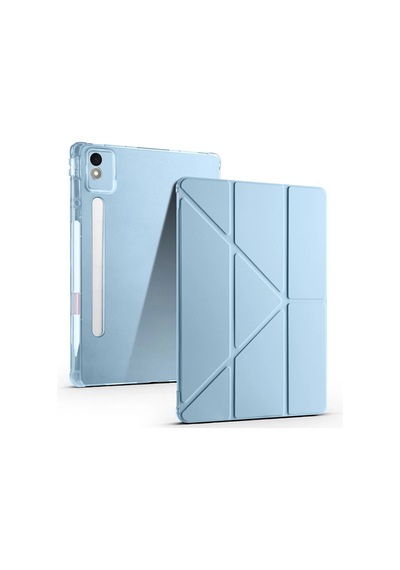 Lenovo Idea Tab Pro 12.7 Tb-373fu Kılıf Zore Tri Folding Kalem Bölmeli Standlı Kılıf Klasik