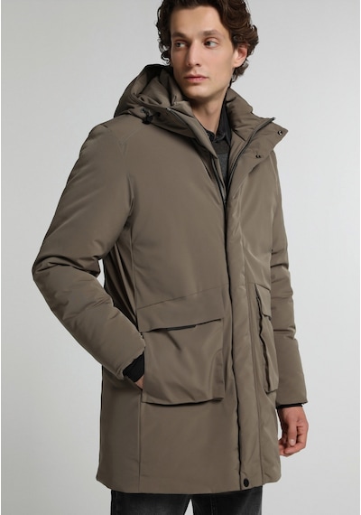 Colin's Colins Regular Fit Dik Yaka Fermuarlı Astarlı Erkek Kahverengi Kaban Cl1082065 Q1.v1 Tpe Gri