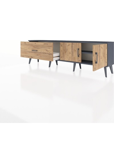 Arges Tv Ünitesi Tek Raflı Tek Çekmeceli 2 Kapaklı 176x30x51 Antrasit-çam/çam Atlas Çam/atlas Çam Arges Tv Ünitesi Tek Raflı Tek Çekmeceli 2 Kapaklı 176x30x51 Antrasit-çam/çam Atlas Çam/atlas Çam