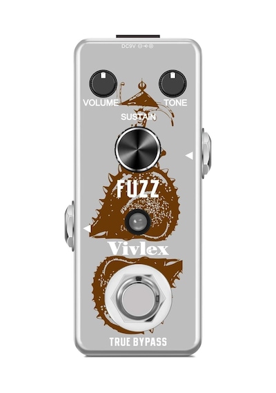 Vivlex Fuzz Mini Elektro Gitar Efekt Pedalı - True Bypass Kompakt Fuzz Pedalı