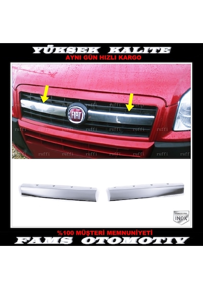 Fiat Doblo Krom Ön Panjur 2 Prç. 2006-2010 Arası P. Çelik