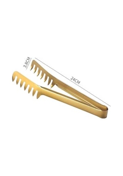Çelik Gold Taraklı Mutfak Salata Makarna Spagetti Maşası Maşa Cin623sr