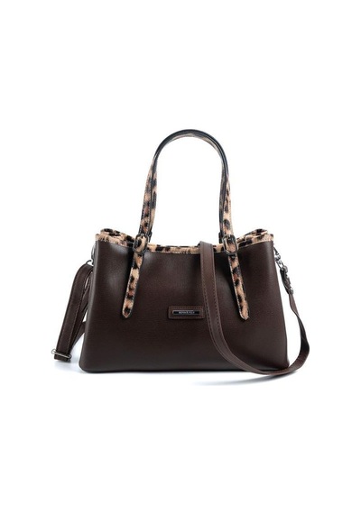Silver Polo Sp1252 Kadın El Çantası Düz Kahve-leopar Taba