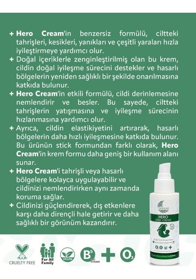 Organik Baby Çok Amaçlı Hero Daily Cream Krem - %99 Doğal Içerik Provitamin B5 Içeriği 100 Ml