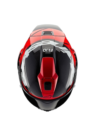 Alpinestars Supertech R10 Carbon Element Spor Kaskı Siyah Kırmızı Beyaz