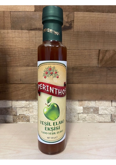 Perinthos Doğal Yeşil Elma Ekşisi Cam Şişe 350 G