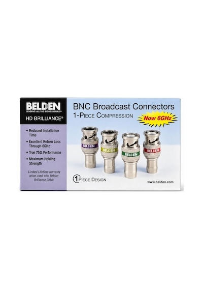 Belden 1694abhd1 Rg6 Bnc Hd Kompresyon Konnektör 50 Li Paket Profesyonel Video Ve Yayın Çözümü