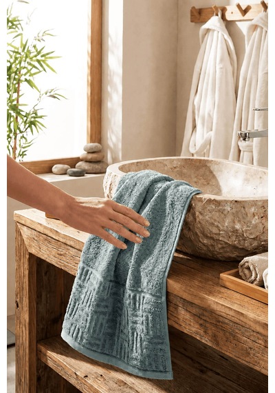El Yüz Havlusu 50x90 Cm Kısmi Kadife Terra Collection Yeşil