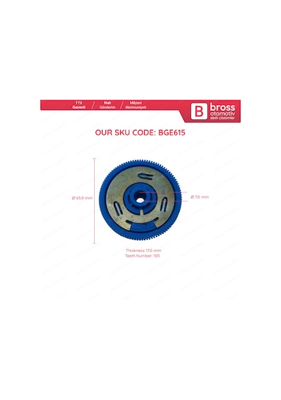 Audi A3 A4 A6 Q5 Q7 için Arka Silecek Motor Dişlisi 105 Diş 8e095 N11.823