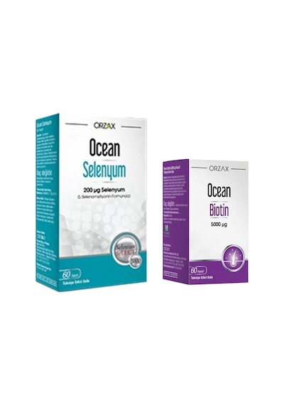Ocean Selenyum 200 Mcg 60 Tablet + Ocean Biotin 5000 Mcg 60 Kapsül