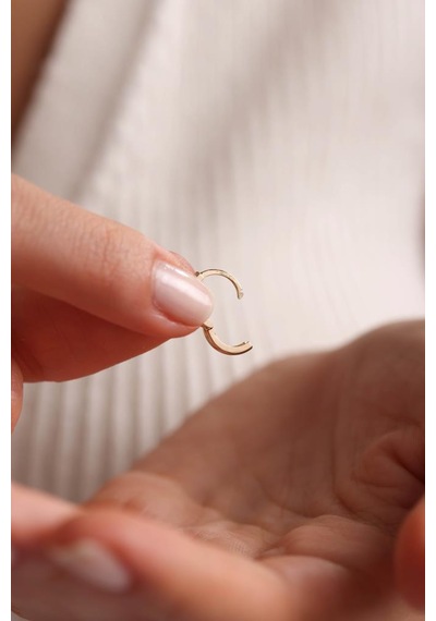 Altın Du Z Oval Halka Ku Pe 1.2 Cm 2mm