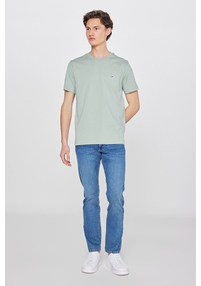 Regular Fit Normal Kesim %100 Pamuk Bisiklet Yaka Mint Yeşili Tişört Mint Green