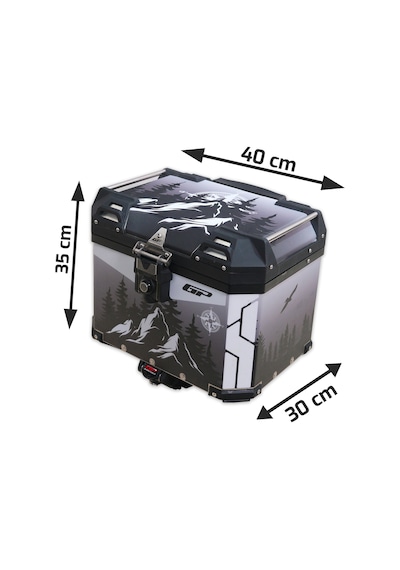 Gp Kompozit Dsn05 Universal 37 Lt Desenli Alüminyum Motosiklet Çantası Diğer