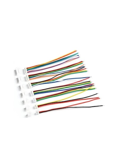 Sanec 1,25mm Jst 7 Pin Kablolu Konnektör Takım 180d Erkek -20cm - Çift Taraflı