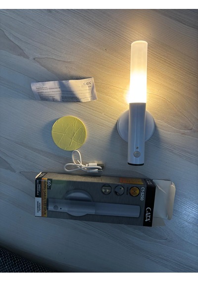 Cata Kumru Ct-5250 Mıknatıslı Şarjlı Led Duvar Lambası - Sensörlü Koridor Ve Merdiven Aydınlatması Duman Grisi