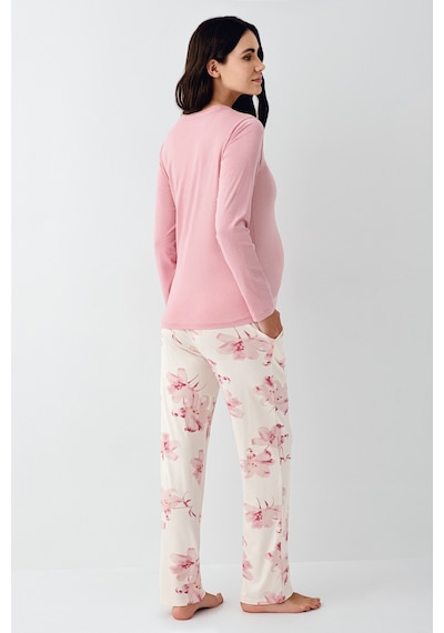 Pierre Cardin Piere Cardin 9059 Hamile Lohusa Pijama Takım Gülkurusu V1