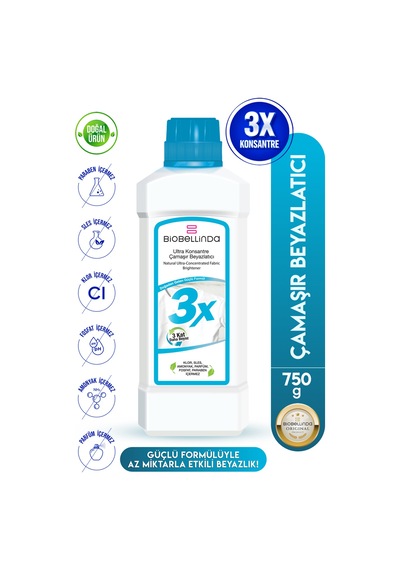 3x Ultra Konsantre Çamaşır Ve Tül Beyazlatıcı Deterjan 750 Gr Diğer