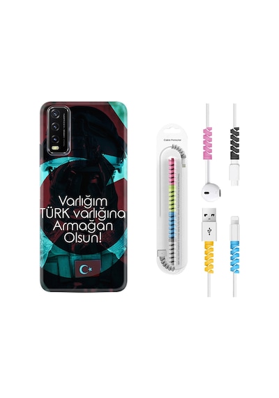 Vivo Y11S Kılıf Kablo Koruyuculu Armağan 1425