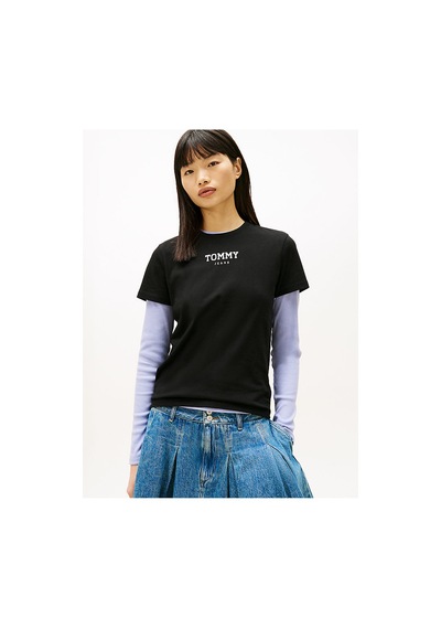Tommy Hilfiger Tjw Regular Essential Logo T-shirt-12858 Sıyah
