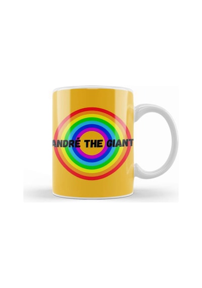 André The Giant Vintage Retro Rainbow Style Warriors Design Wrestlers Gift Kupa Bardak Porselen Karışık