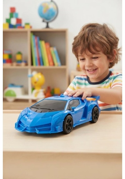 Lamborghni Veneno Tasarımlı Yarış Arabası 16 Cm Dayanıklı Ve Şık Tasarımlı Oyuncak Araba Mavi
