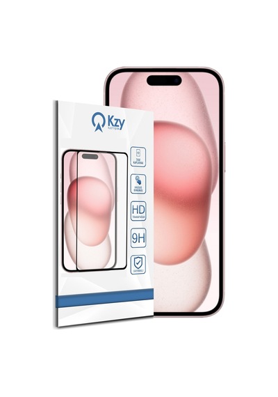 Apple iPhone 15 Uyumlu İle Tam Kaplayan Temperli Ekran Koruyucu Cam