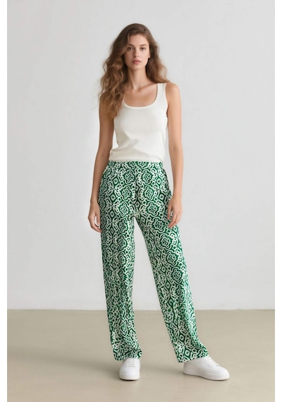DeFacto Regular Fit Geniş Bol Paça Desenli Palazzo Pantolon D4631AX25SPGN698 DeFacto Regular Fit Geniş Bol Paça Desenli Palazzo Pantolon D4631AX25SPGN698