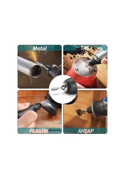 Aee 5 Parça Metal Törpüleme Ve Demir Aşındırma Uç Seti Matkap Uyumlu Döner Törpü Uçları, Ahşap Metal Ve Yumuşak Malzemeler İçin Farklı Şekillerde Freze Ve Aşındırma Seti
