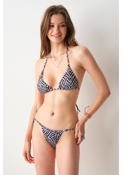 No Gossip Aqua Üçgen Bikini Tek Üst Zebra 239105-d 239105-d Zebra
