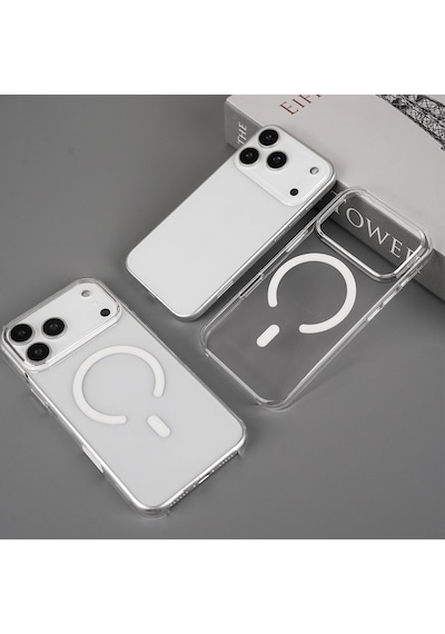 Jopus İphone 17 Pro Max Uyumlu Sararmaz Şeffaf Magsafe Kılıf Kristal Sert Mika Slim Kılıf Js-345 standart