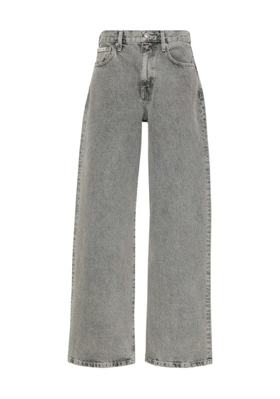 Calvin Klein The Wıde Leg Grey Sterlıng Kadın Gri Kot Pantolon-12565 Gri
