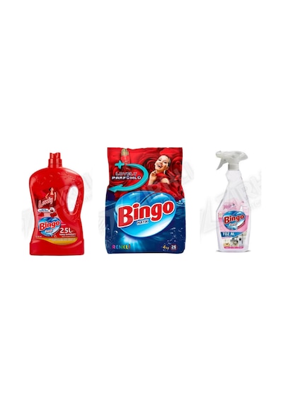 Bingo Yüzey Temzileyici 2,5 L + Renkliler 4kg + Toz 750 Ml 3'lü Set Diğer