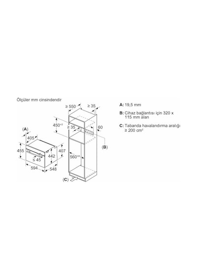 Bosch CMG7241B1 45 L Mikrodalga Fonksiyonlu Kompakt Ankastre Fırın