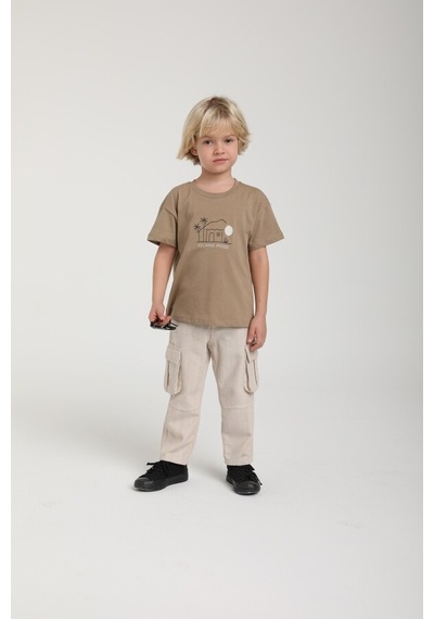 Xo Kids Erkek Çocuk Tişört 1-4 Yaş 1783 Kahve