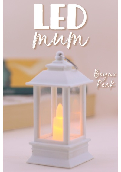 Led Mum Mini Dörtgen Tip Pil Dahil Dumansız Alev Ledli Yapay Dekoratif Mum Dekor Işığı Beyaz Pt434 Beyaz