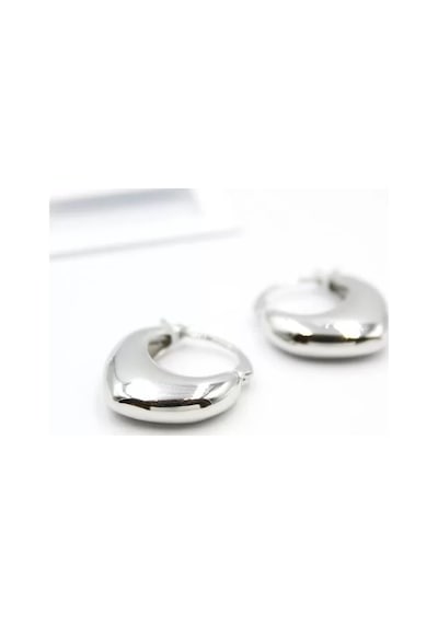 Oval Halka Küpe - Gümüş Çok Renkli 92229648